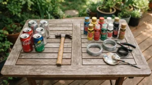 Materiales necesarios para hacer manualidades con latas de aluminio recicladas
