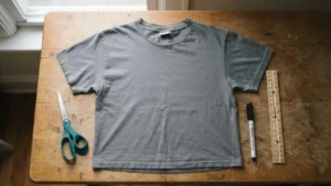 Materiales necesarios para hacer una bolsa reutilizable con camiseta vieja