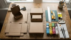 Materiales necesarios para hacer una casa de muñecas con cajas de cartón