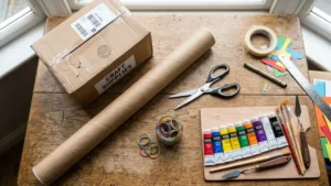 Materiales necesarios para hacer una guitarra de juguete con cartón