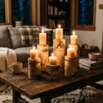 Manualidades con troncos de madera para decoración
